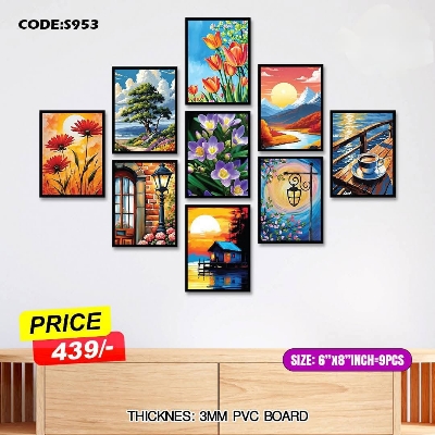 Picture of 9 pcs Most Unique Combo Wallboard set for Home Decoration. Wall Decoration for Home