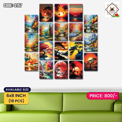 Picture of 18 pcs Most Unique Combo Wallmate Set – Perfect for Home & Office Wall Decoration