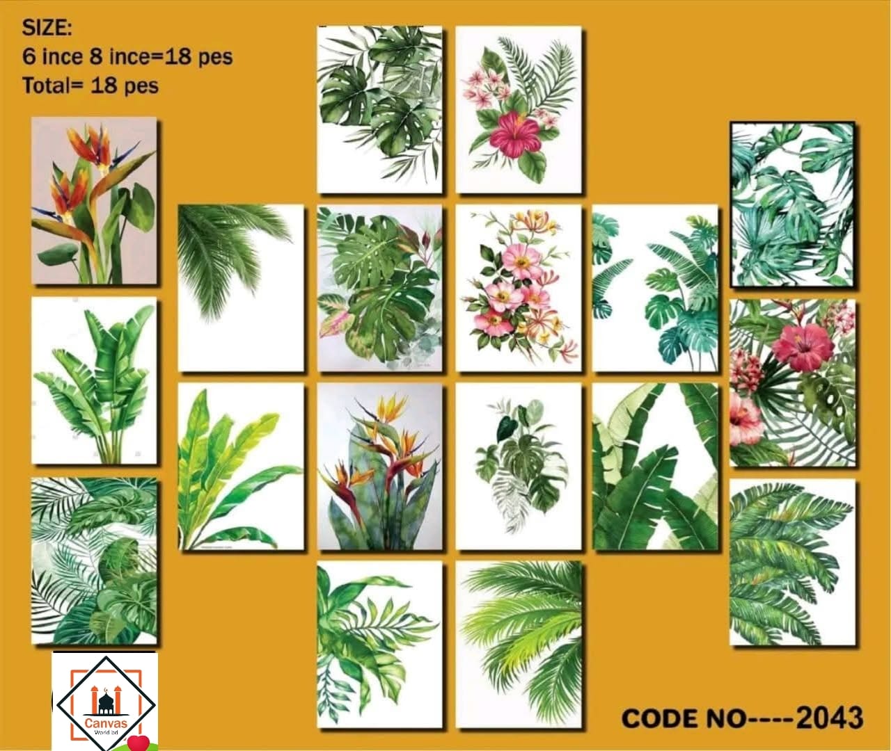 Picture of 18pcs Unique Design Wallmate Combo Set – Perfect for Home & Office Wall Decoration