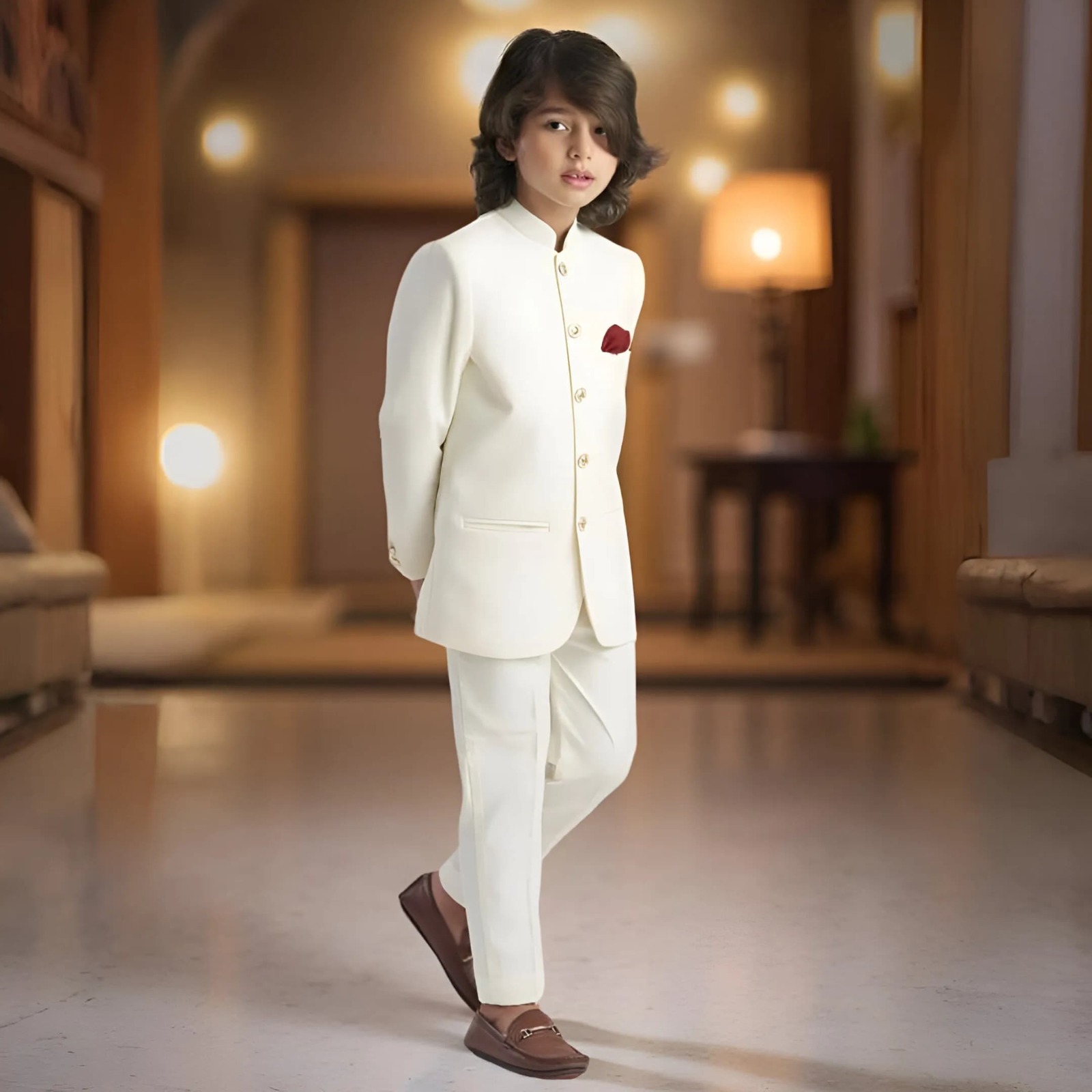 Picture of Western Sherwani Set for Kids-4