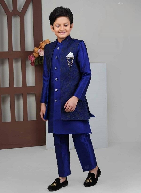 Picture of Indian Safura & Surati Jackurd Fabric Sherwani Set-1