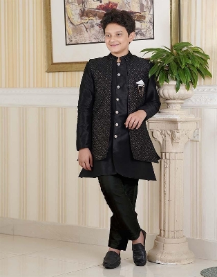 Picture of Indian Safura & Surati Jackurd Fabric Sherwani Set-2