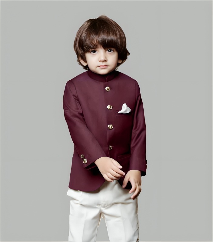 Picture of Western Sherwani Set for Kids-1
