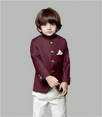Picture of Western Sherwani Set for Kids-1