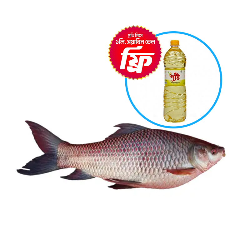 Picture of Rui Fish (রুই) 4.5kg (100gm±)  Per Pc Before Cutting