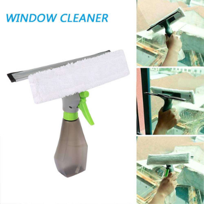 Picture of Sunshine 3-in-1 Car Window Cleaning Kit Including Squeegee Microfiber Scrubber Silicone Water Bottle with Plastic Spray Head