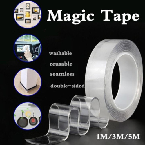 Picture of Product details of M-Nano Magic Double Side Adhesive Tape 2CM/3CM Wide Reusable Clear Waterproof Anti-Slip Traceless Sticky Gel Pad Strips Grip for Car Home Office Supplies