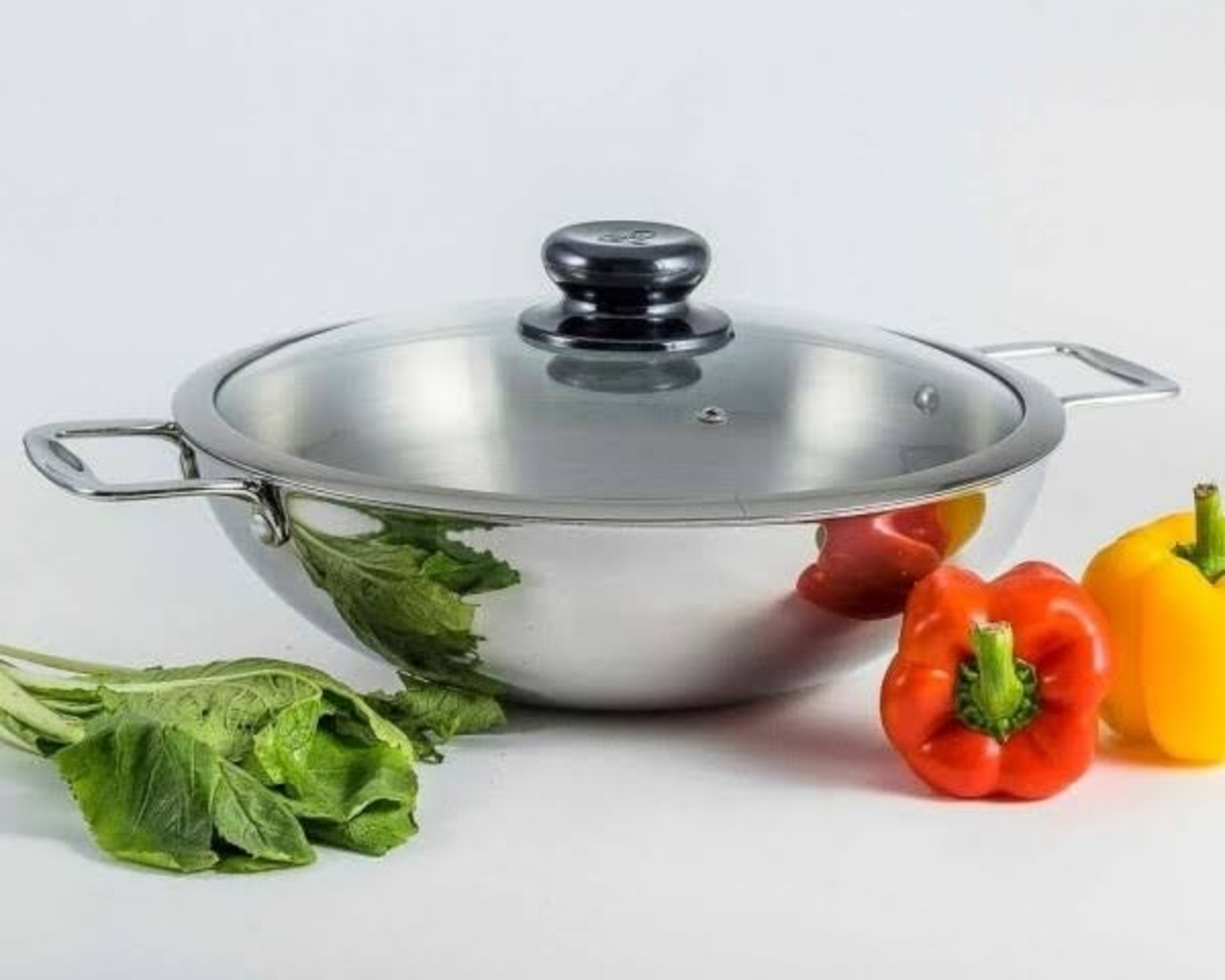 Picture of SKB 3 Layer Wok with Glass Lid, SuS304 Food Grade made by Stainless steel material 20CM