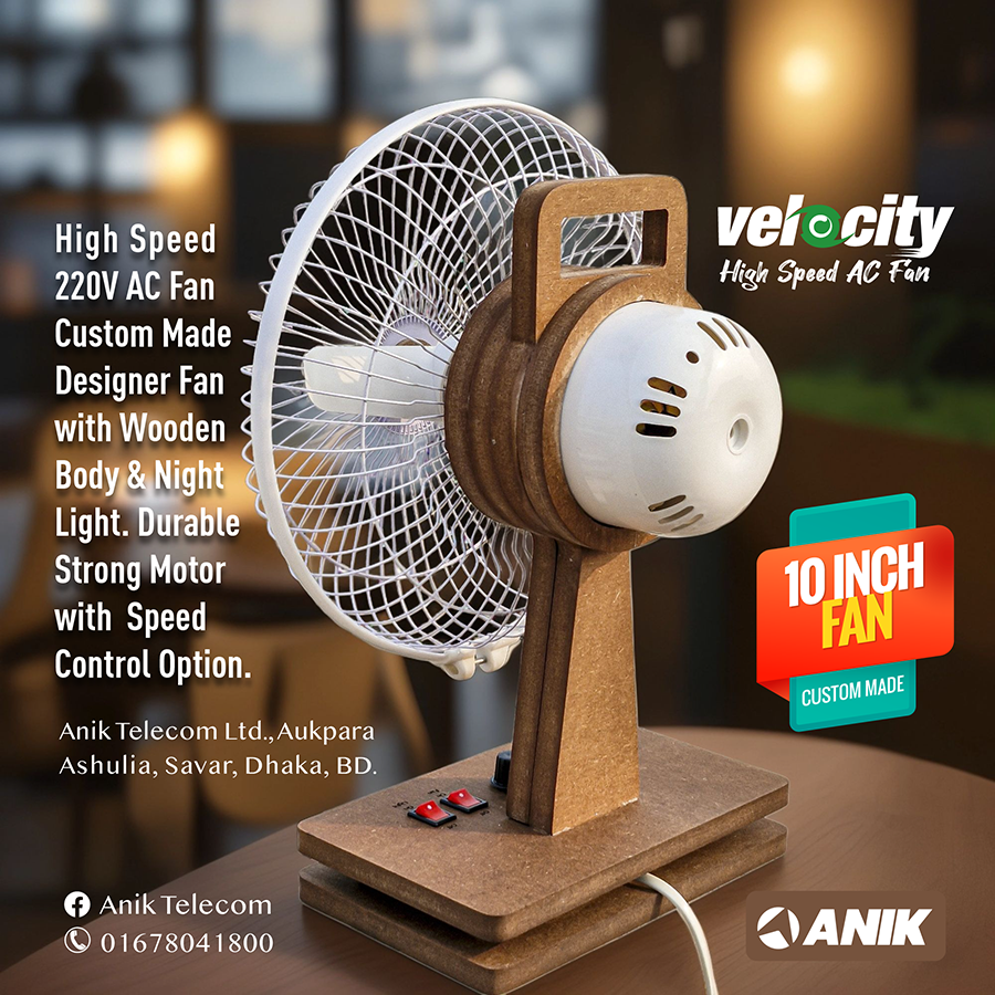 Picture of Table Fan, High Speed Fan, 10 Inch Fan, Wooden Fan, 220 Volt AC Fan