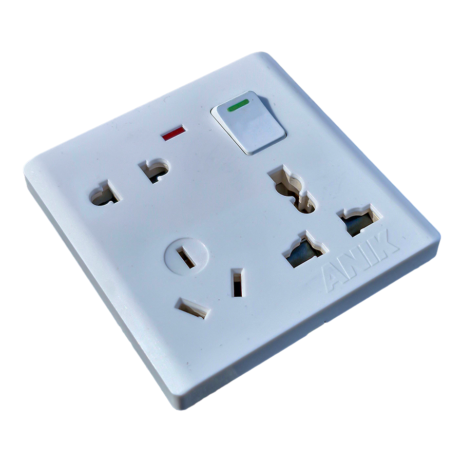 Picture of Combined Socket, Electrical multi socket, wall sockets/multi 8 pin plug socket with switch, Bundle offer - 50 pcs