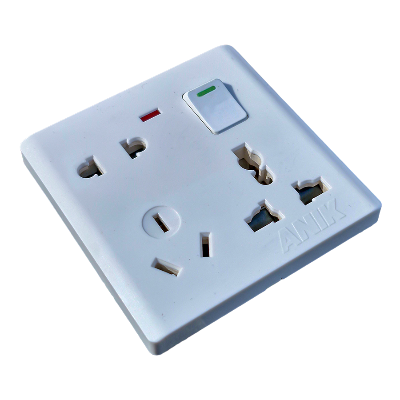 Picture of Combined Socket, Electrical multi socket, wall sockets/multi 8 pin plug socket with switch, Bundle offer - 50 pcs