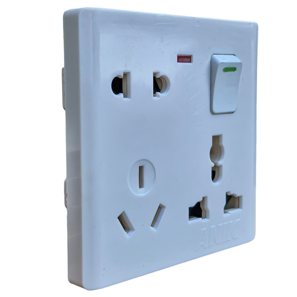Picture of Combined Socket, Electrical multi socket, wall sockets/multi 8 pin plug socket with switch, Bundle offer - 50 pcs