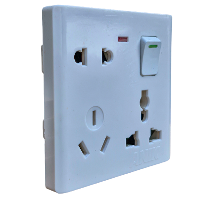 Picture of Combined Socket, Electrical multi socket, wall sockets/multi 8 pin plug socket with switch, Bundle offer - 50 pcs