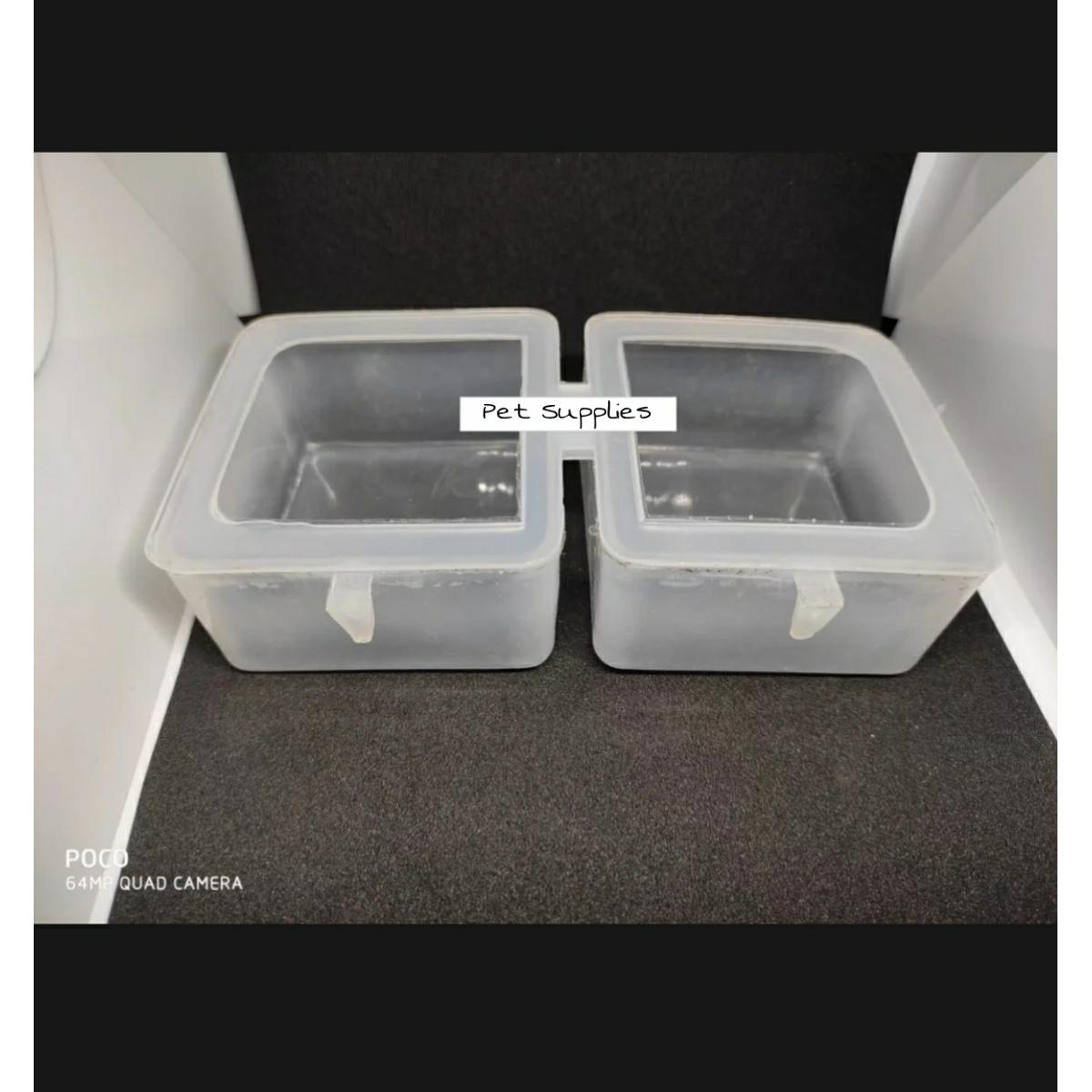 Picture of 2 in 1 Parrot Food Water Bowl Cups Bird Pigeons Cage Sand Cup Feeding Feeder - 1pcs