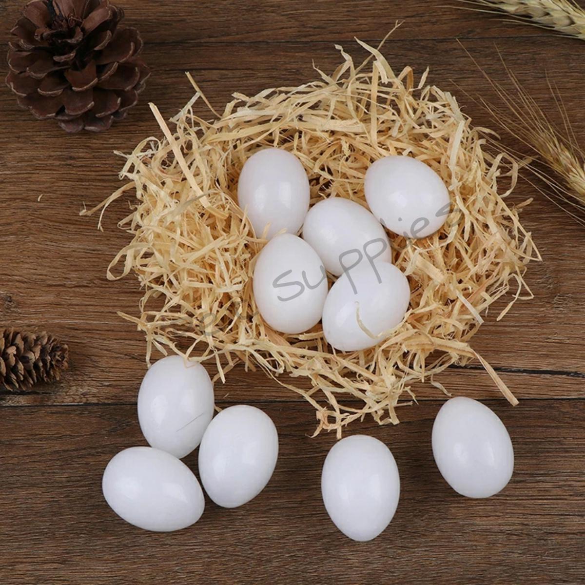 Picture of 5 PCS Fake Eggs Plastic Pigeon Egg Solid Pigeon Fake Egg Pigeon Hatching Supplies 2.5cm x 3.5cm