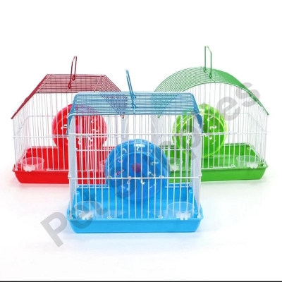 Picture of Carrying Cage Set Mini Iron Wire Habitat Portable Carrier House Accessories