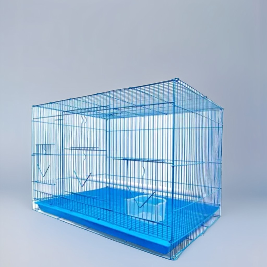 Picture of Large Squares Of Bangladeshi Premium Metal Bird Cage (2023) Size: 25 "× 19" Including All Accessories  Cash On Delivery Available