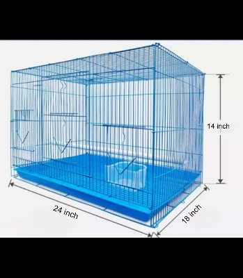 Picture of Large Squares Of Bangladeshi Premium Metal Bird Cage (2023) Size: 25 "× 19" Including All Accessories  Cash On Delivery Available