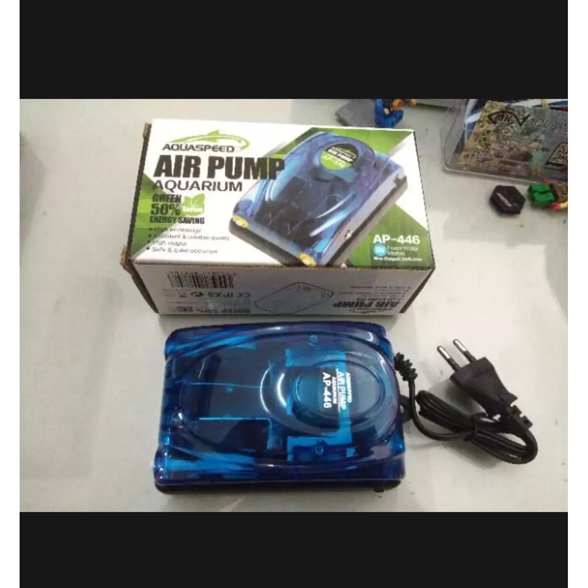 Picture of Aquaspeed 50% Energy Saving Aquarium Air Pump Compressor Oxygen 220-240V Transparent Body Double Outlets Starter kits Fish Tank
