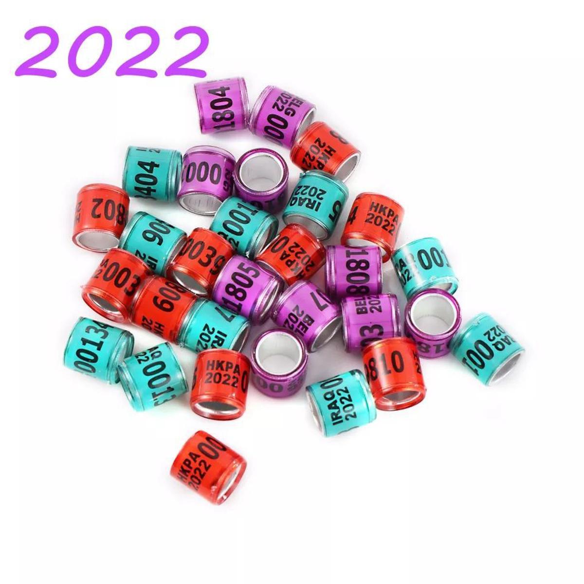 Picture of 10 pcs 10mm Tag (ট্যাগ) Beauty Homa / Racer/ Lahore Siraji Pigeon Foot Ring for 2024 Racing Pigeon Rings Pigeon Leg Bands Multicolor