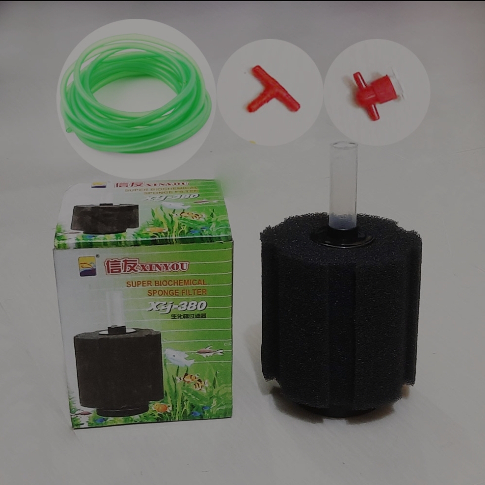 Picture of Aquarium Biochemical Super Sponge Filter (XINYOU XY-380) - 200 TO 380 Liter Use - Freshwater/Saltwater fish tank | Provide filtration and oxygen to your aquarium