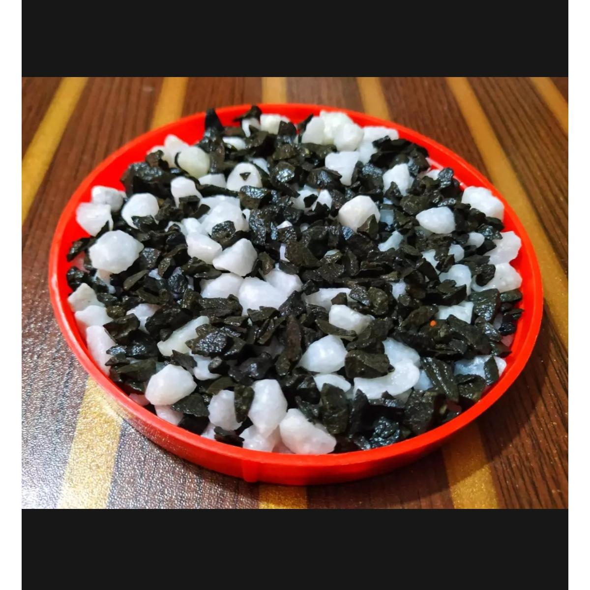 Picture of 3Kg White, Black Mixed Color Stone or Aquarium, Rock Gardens, Cactus Pot, Bamboo Plants, Bonsai Trees Decoration