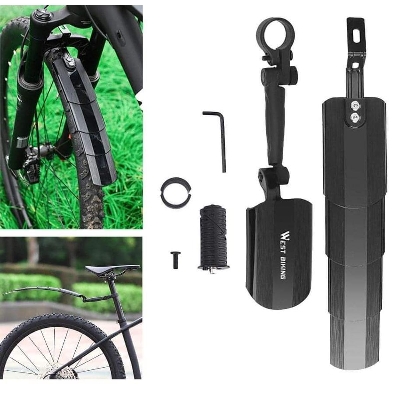 Picture of 1Set West Biking Widened Telescopic Cycling Mudguard Fender Lengthened
Retractable Plastic Bicycle Front Rear Fender Mud Guard for MTB