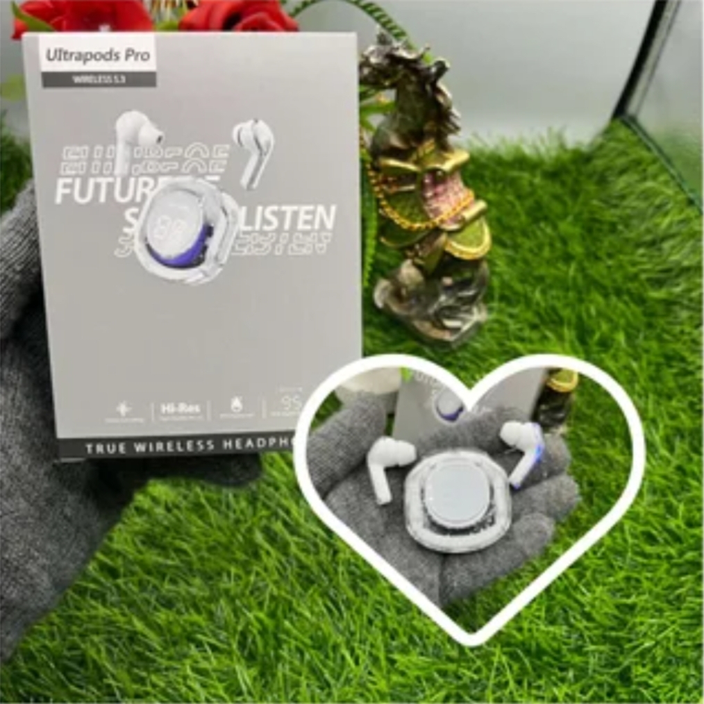Picture of Ultra Pods Pro Earbuds Transparent TWS Bluetooth Earbuds BT Noise Cancelling Gaming Stereo sound earbuds High bass HD Mic Low Latency by Saimon Gadget & Electronics Ltd