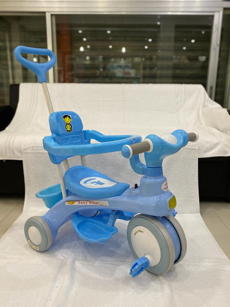 Picture of Baybee Kids Push Parent Control Handle Tricycle Cruiser Pedal Go Kart Racing Ride On Toy Car For Baby With Curved Seat Baby Tricycle Kid'S Trike/Bicycle Children Tricycle For Boys & Girls Age 0-4 Years(Red)