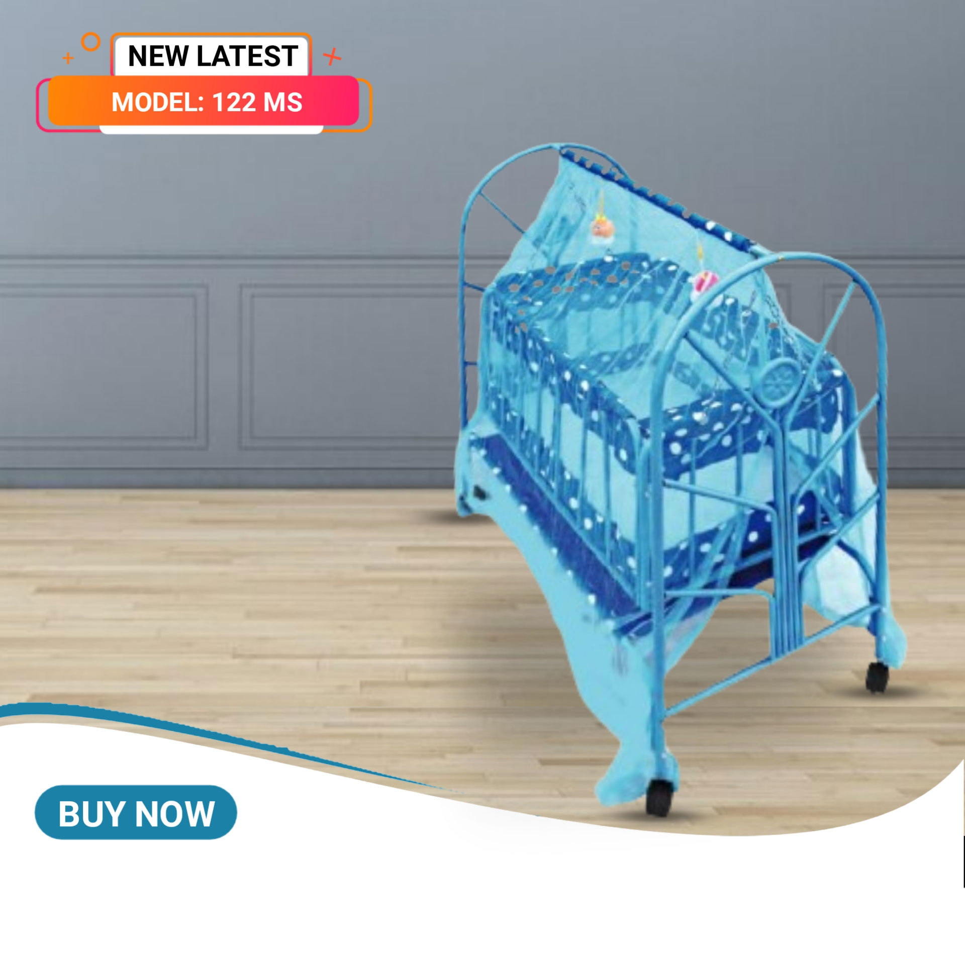 Picture of Dolna Bed For New Born Baby A Cozy Nest Cradle model no  MS-122 dolna bed with mosquito net Bacchader Dolna Baby Dolna