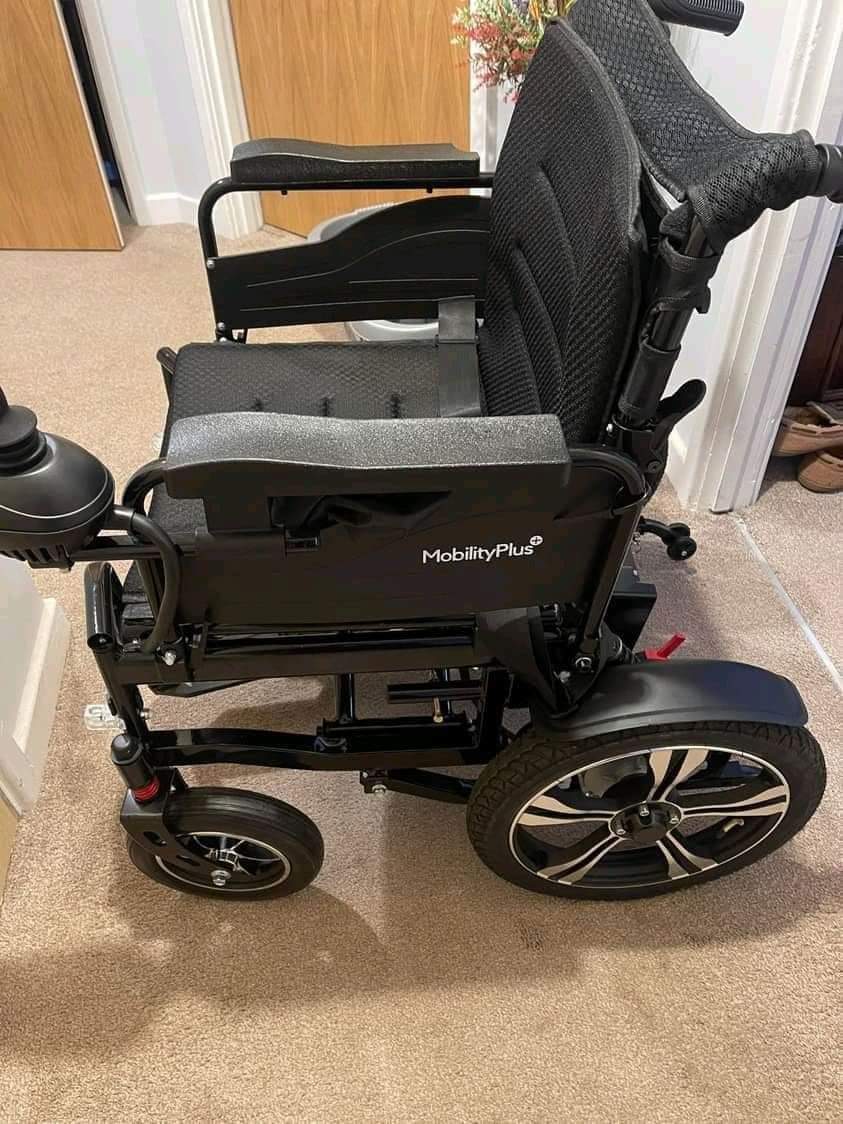Picture of Electric Wheelchair Foldable Power Riding - Electric Wheelchair for Elderly， Disabled and Hemiplegic Patients
