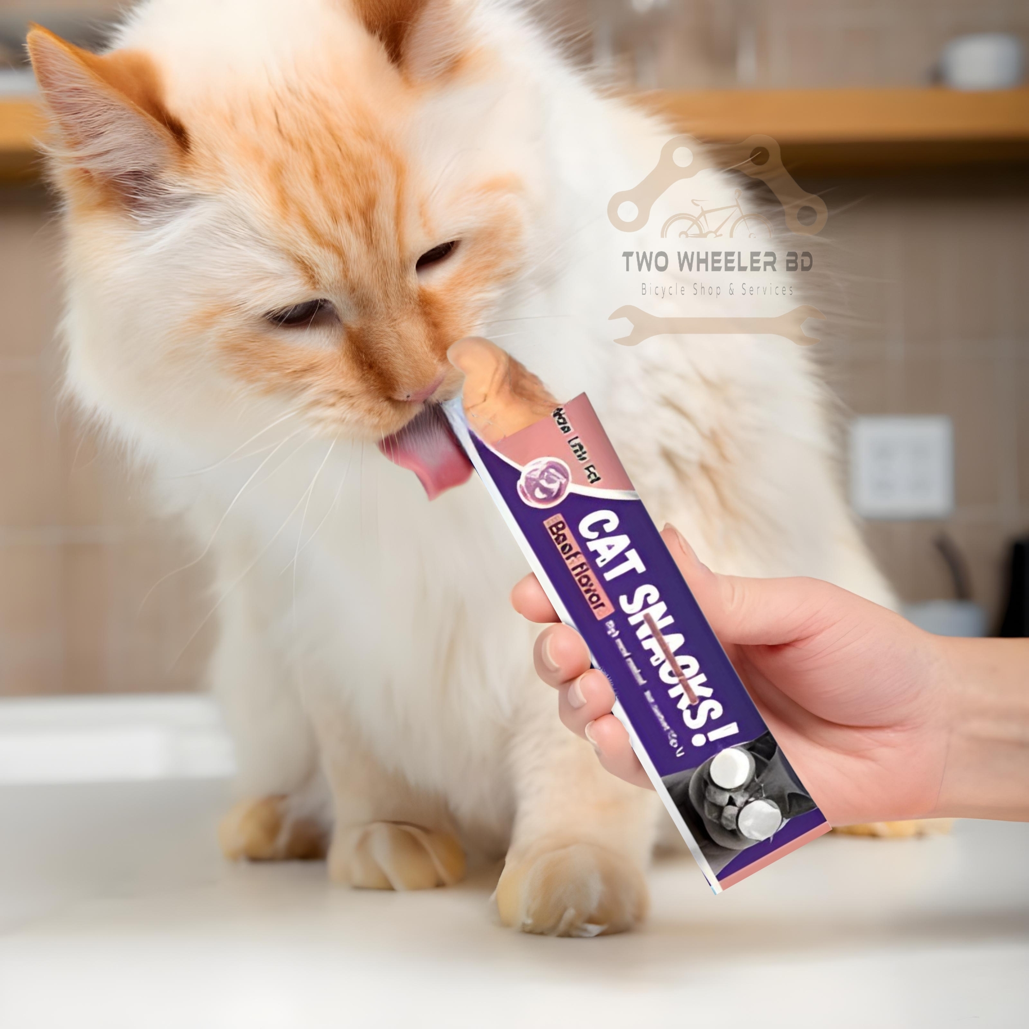 Picture of Cat Snacks treat food 10pcs, chicken, Tuna, Salmon flavor, Kitten & cat Wet tretty snacks food