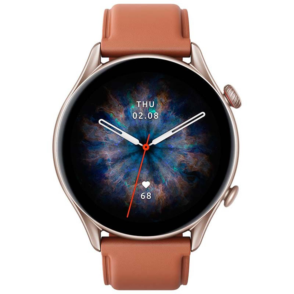 Picture of Amazfit GTR 3 Pro Smart Watch with Navigation Crown - Brown Leather
