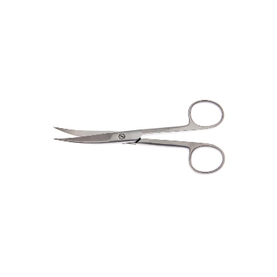 Picture of dressing scissor 14cm curved sharp stainless steel