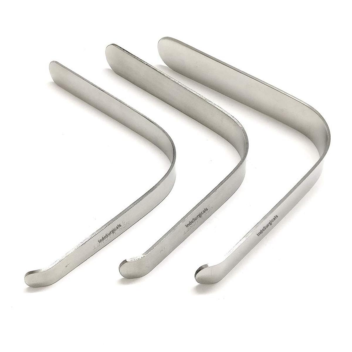Picture of Stainless Steel L-Shape Tongue Depressor (Set of 3 Pieces)