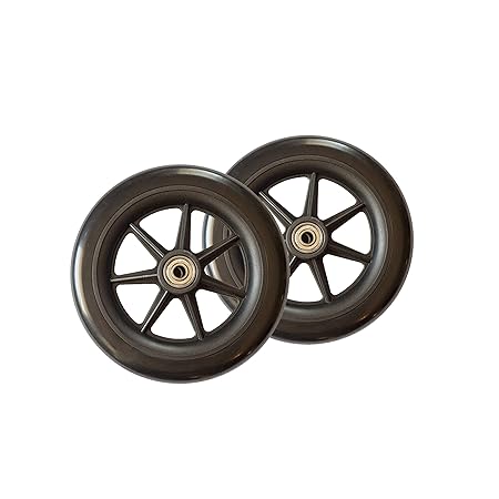 Picture of Stander Walker Replacement 15 centimetre Wheels, for the EZ Fold-N-Go Walker and Able Life Space Saver Walker, set of 2, Black