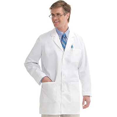 Picture of Men and Female Doctor Medical Apron (Regular Quality) - Best Quality Full Good Stitching - Reliable Medical Apparel White APRON for Doctor Men and Female