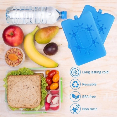 Picture of Ice Pack for Lunch Box and Cooler Bag Keeps Food Drink Fruits Cool & Fresh
