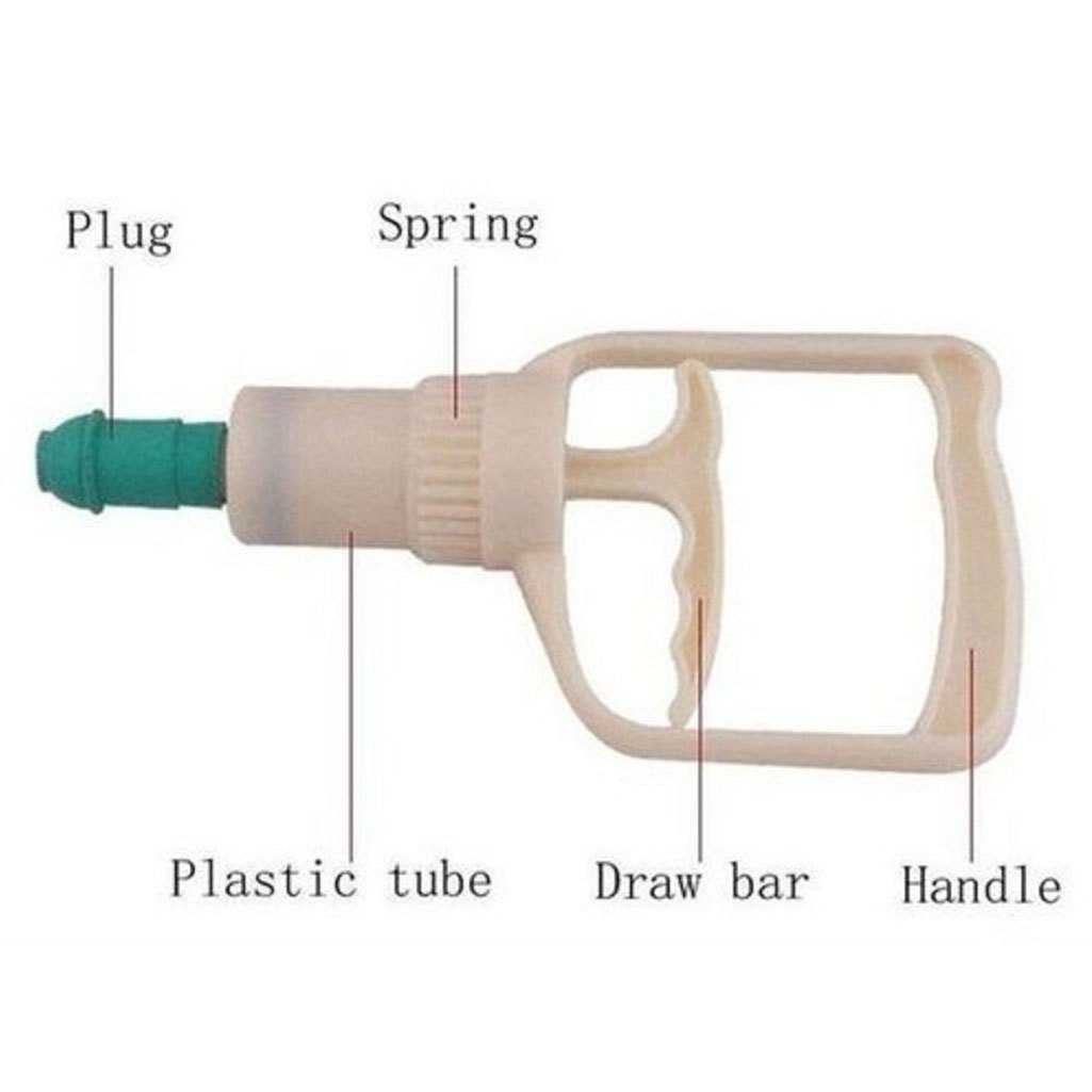 Picture of Plastic And Rubber Hand Vacuum Cupping Pump, For hijama Therapy