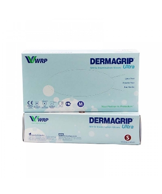 Picture of DERMAGRIP Powder Free Blue Nitrile Hand Gloves (100pcs 1box)
