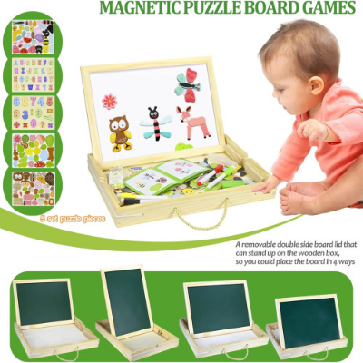 Picture of Animal Magnetic Puzzle Games Board Educational Portable Travel Toy for Kids Ages 3-5