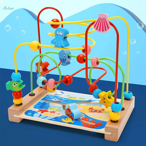 Picture of Wooden Bead Maze Toys Sensory Skills Developmental for Baby Birthday Gifts