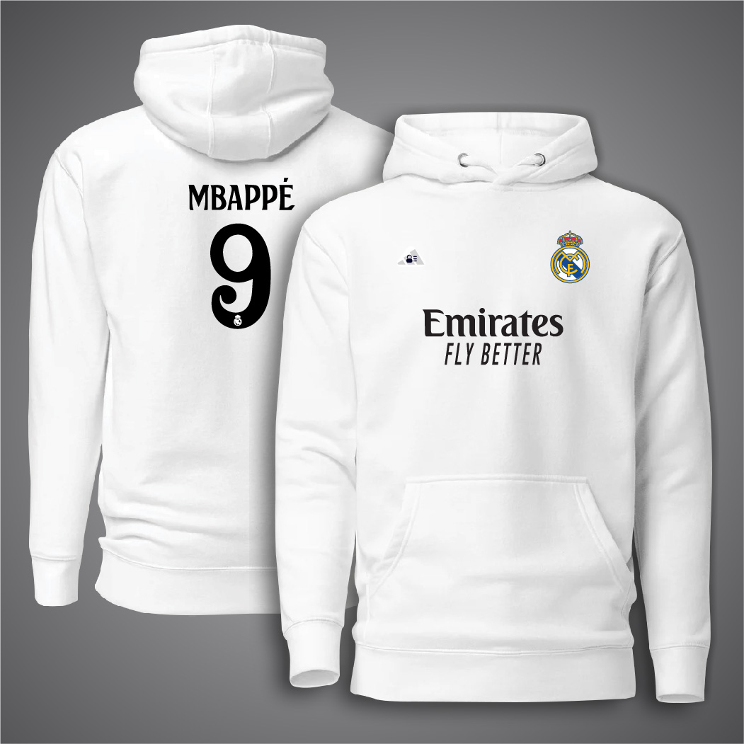Picture of Real Madrid Football Hudi For Man - Mbappe 9 Premium Hoodies For Man - Real Madrid Hoodie