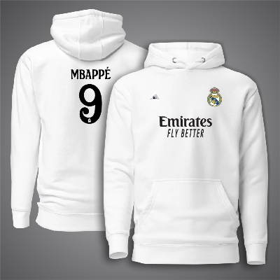 Picture of Real Madrid Football Hudi For Man - Mbappe 9 Premium Hoodies For Man - Real Madrid Hoodie