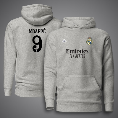 Picture of Real Madrid Football Hudi For Man - Mbappe 9 Premium Hoodies For Man - Real Madrid Hoodie
