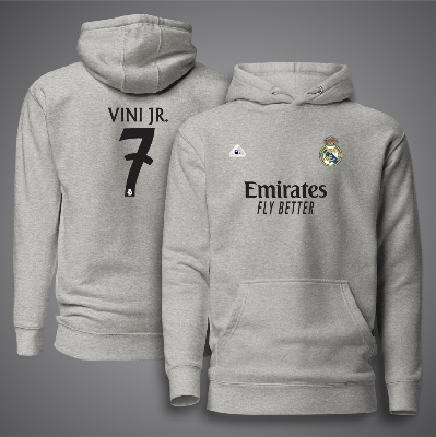 Picture of Real Madrid Football Hudi For Man - Vini JR 7 Premium Hoodies For Man - Real Madrid Hoodie