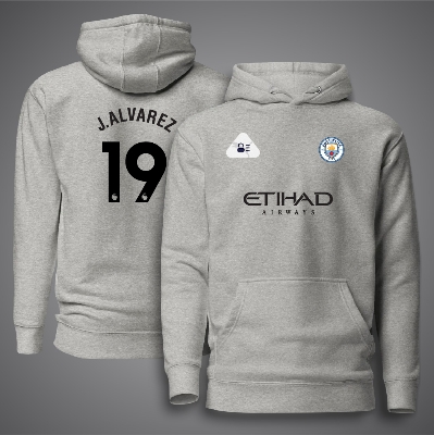 Picture of Manchester City Football Hudi For Man - J. Alvarez 19 Premium Hoodies For Man - Manchester City Hoodie