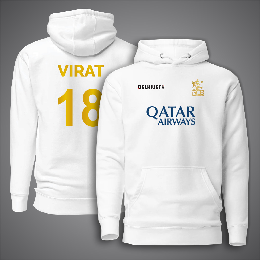 Picture of Royal Challengers Bangalore BPI Cricket Hoodies For Man - Virat 18 Premium Hoodies For Man - RCB Hoodies