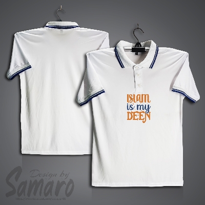 Picture of Islam is My Deen Short Sleeve Polo Jersey For Men - PP Micro Polo T Shirt For Men - Islamic Polo Jersey