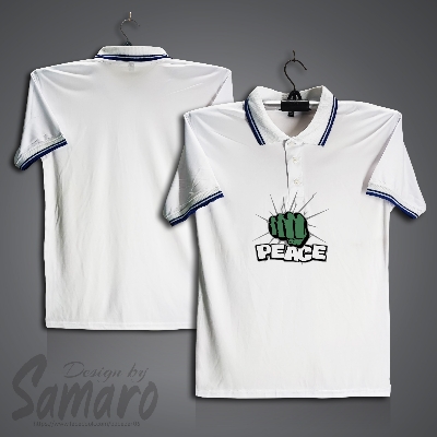 Picture of Peace Short Sleeve Polo Jersey For Men - PP Micro Polo T Shirt For Men - Islamic Polo Jersey